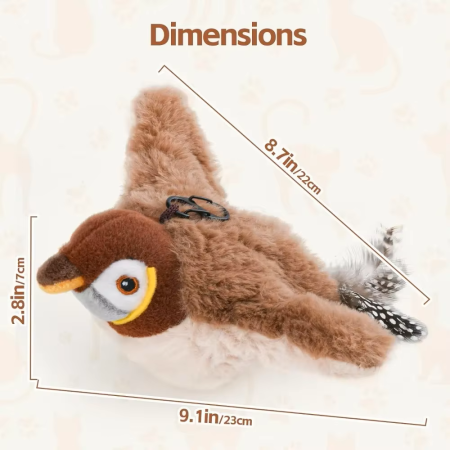 Jouet pour chat interactif  - Oiseau rechargeable et sonore