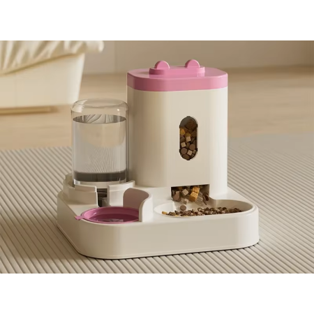Mangeoire Automatique avec Fontaine - Grand Conteneur pour Animaux