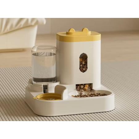 Mangeoire Automatique avec Fontaine - Grand Conteneur pour Animaux