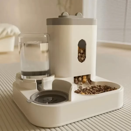 Mangeoire Automatique avec Fontaine - Grand Conteneur pour Animaux