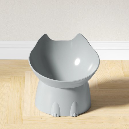 Bol Surélevé pour Chat - Anti-Basculement & Protection du Cou