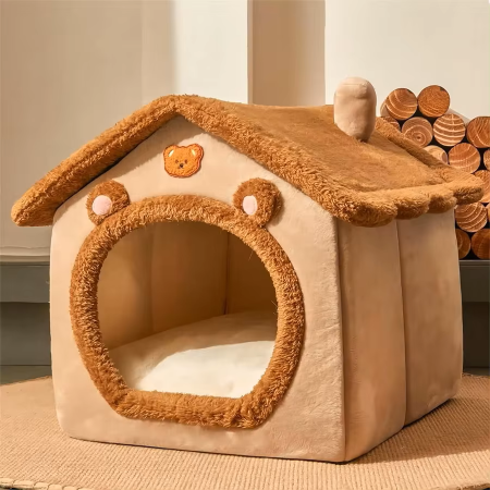 Maison Pliable pour Animaux – Lit Confortable pour Petits Chiens et Chats