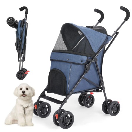 Poussette Pliable pour chien ou chat – Confort et Sécurité en Balade