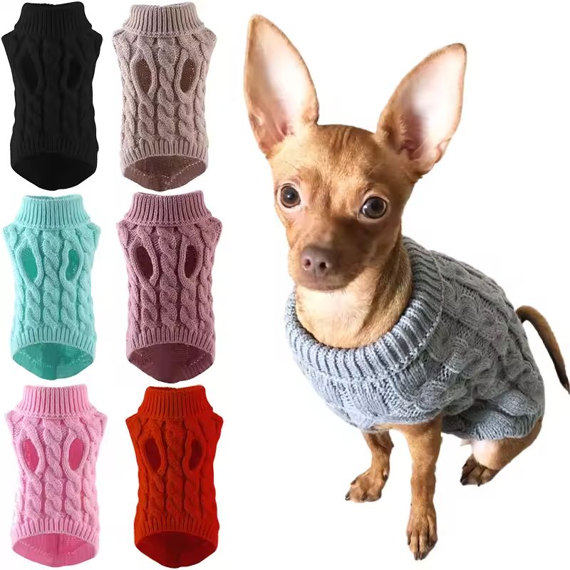 Pull à Col Roulé en Laine pour Chien - Chaud & Élégant | VetemAnimaux Pull à Col Roulé en Laine pour Chien - Chaud & Élégant | VetemAnimaux