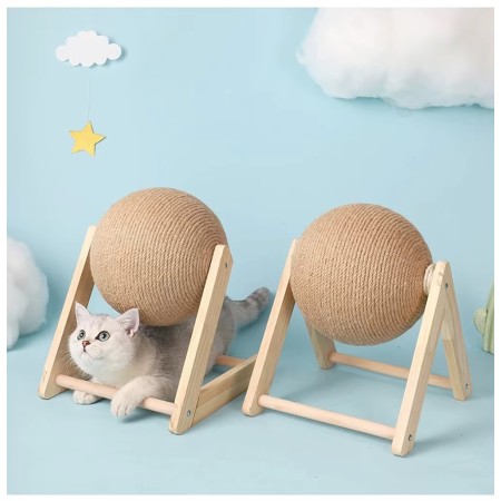Boule à Gratter en Sisal - Griffoir & Jouet pour Chat | VetemAnimaux