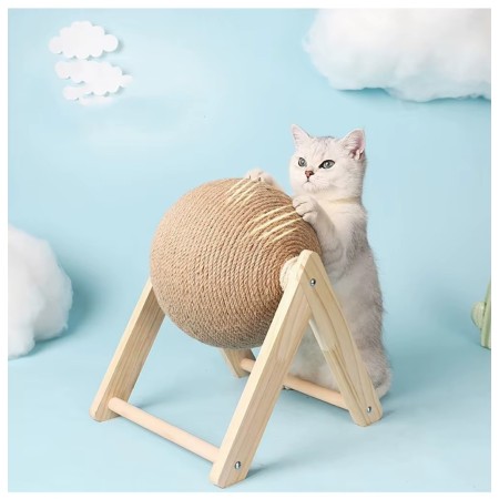 Boule à Gratter en Sisal - Griffoir & Jouet pour Chat | VetemAnimaux