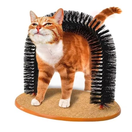 Arche de Toilettage & Grattoir pour Chat - Massage & Soin