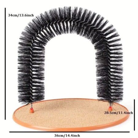 Arche de Toilettage & Grattoir pour Chat - Massage & Soin