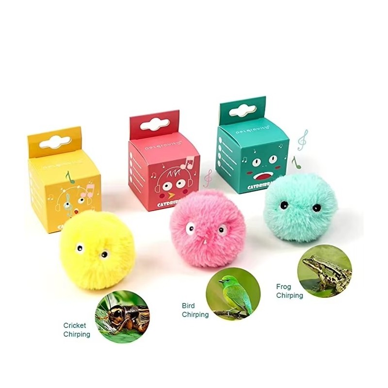 Balle Interactive en Peluche pour Chat - Jouet Électrique Intelligent Balle Interactive en Peluche pour Chat - Jouet Électrique Intelligent