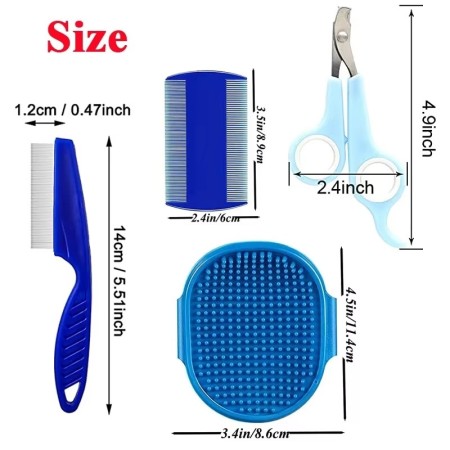 Kit de Toilettage pour Lapin – Brosse, Peigne & Coupe-Ongles