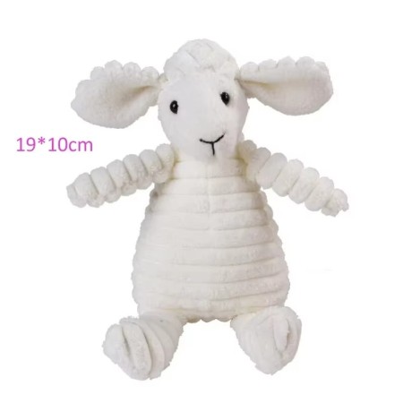 Jouet en Peluche Mouton pour Chien – Velours Côtelé & Sonore