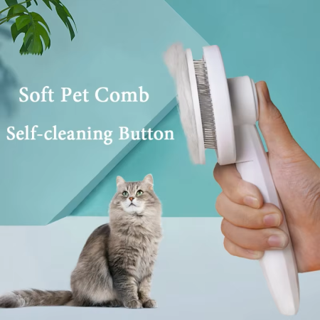 Brosse de Nettoyage des Poils - Toilettage Facile pour Chats & Chiens